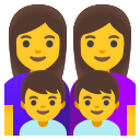 Google (Android 12L)  👩‍👩‍👦‍👦  Family: Woman, Woman, Boy, Boy Emoji