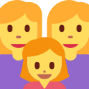Twitter (Twemoji 14.0)  👩‍👩‍👧  Family: Woman, Woman, Girl Emoji