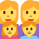Twitter (Twemoji 14.0)  👩‍👩‍👧‍👦  Family: Woman, Woman, Girl, Boy Emoji