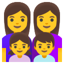 Google (Android 12L)  👩‍👩‍👧‍👦  Family: Woman, Woman, Girl, Boy Emoji