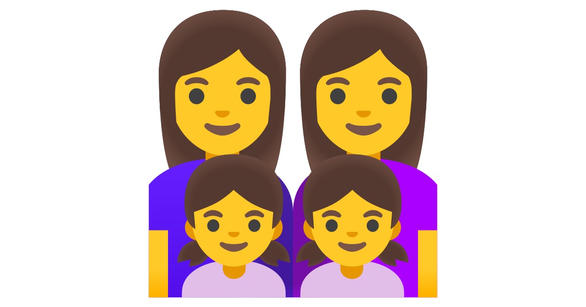 👩‍👩‍👧‍👧  Family: Woman, Woman, Girl, Girl