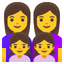 Google (Android 12L)  👩‍👩‍👧‍👧  Family: Woman, Woman, Girl, Girl Emoji