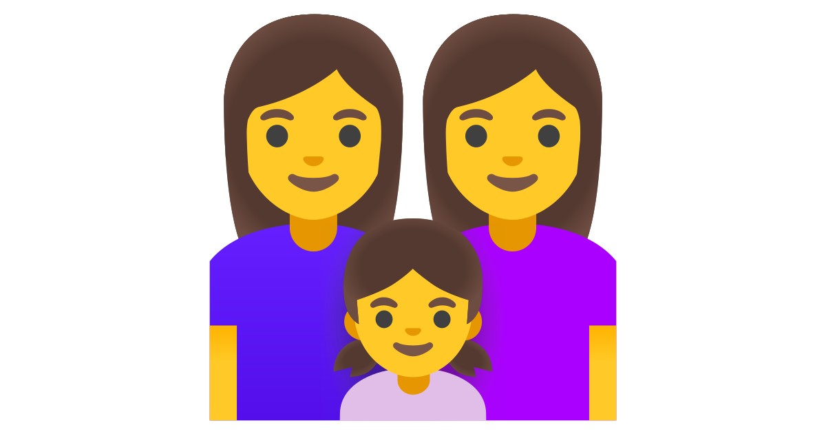 👩‍👩‍👧  Family: Woman, Woman, Girl