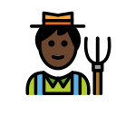 OpenMoji 13.1  🧑🏿‍🌾  Farmer: Dark Skin Tone Emoji