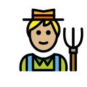 OpenMoji 13.1  🧑🏼‍🌾  Farmer: Medium-light Skin Tone Emoji
