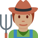 Twitter (Twemoji 14.0)  🧑🏽‍🌾  Farmer: Medium Skin Tone Emoji