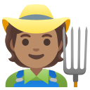 Google (Android 12L)  🧑🏽‍🌾  Farmer: Medium Skin Tone Emoji