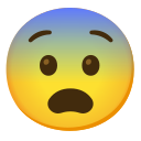 Google (Android 12L)  😨  Fearful Face Emoji