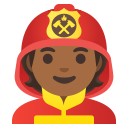 Google (Android 12L)  🧑🏾‍🚒  Firefighter: Medium-dark Skin Tone Emoji