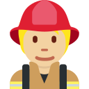 Twitter (Twemoji 14.0)  🧑🏼‍🚒  Firefighter: Medium-light Skin Tone Emoji