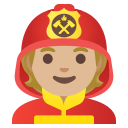 Google (Android 12L)  🧑🏼‍🚒  Firefighter: Medium-light Skin Tone Emoji