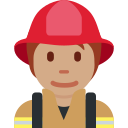 Twitter (Twemoji 14.0)  🧑🏽‍🚒  Firefighter: Medium Skin Tone Emoji
