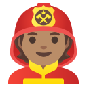 Google (Android 12L)  🧑🏽‍🚒  Firefighter: Medium Skin Tone Emoji