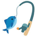 Google (Android 12L)  🎣  Fishing Pole Emoji