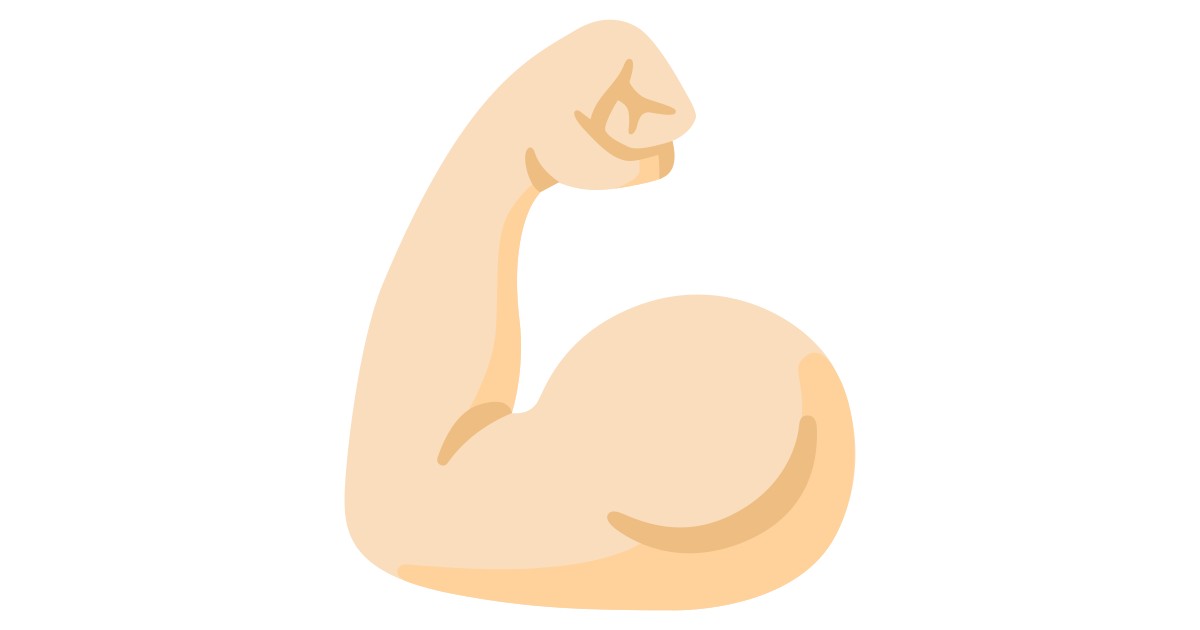 💪🏻  Flexed Biceps: Light Skin Tone