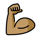 OpenMoji 13.1  💪🏽  Flexed Biceps: Medium Skin Tone Emoji