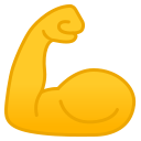 Google (Android 12L)  💪  Flexed Biceps Emoji