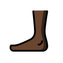 OpenMoji 13.1  🦶🏿  Foot: Dark Skin Tone Emoji
