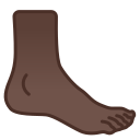 Google (Android 12L)  🦶🏿  Foot: Dark Skin Tone Emoji