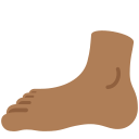 Twitter (Twemoji 14.0)  🦶🏾  Foot: Medium-dark Skin Tone Emoji
