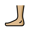 OpenMoji 13.1  🦶🏼  Foot: Medium-light Skin Tone Emoji