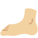 Twitter (Twemoji 14.0)  🦶🏼  Foot: Medium-light Skin Tone Emoji
