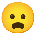 Google (Android 12L)  😦  Frowning Face With Open Mouth Emoji