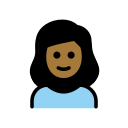 OpenMoji 13.1  👧🏾  Girl: Medium-dark Skin Tone Emoji