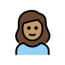 OpenMoji 13.1  👧🏽  Girl: Medium Skin Tone Emoji