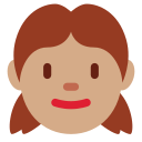Twitter (Twemoji 14.0)  👧🏽  Girl: Medium Skin Tone Emoji