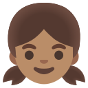 Google (Android 12L)  👧🏽  Girl: Medium Skin Tone Emoji