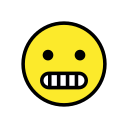OpenMoji 13.1  😬  Grimacing Face Emoji