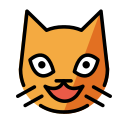 OpenMoji 13.1  😺  Grinning Cat Emoji
