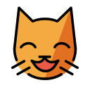 OpenMoji 13.1  😸  Grinning Cat With Smiling Eyes Emoji