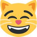Twitter (Twemoji 14.0)  😸  Grinning Cat With Smiling Eyes Emoji
