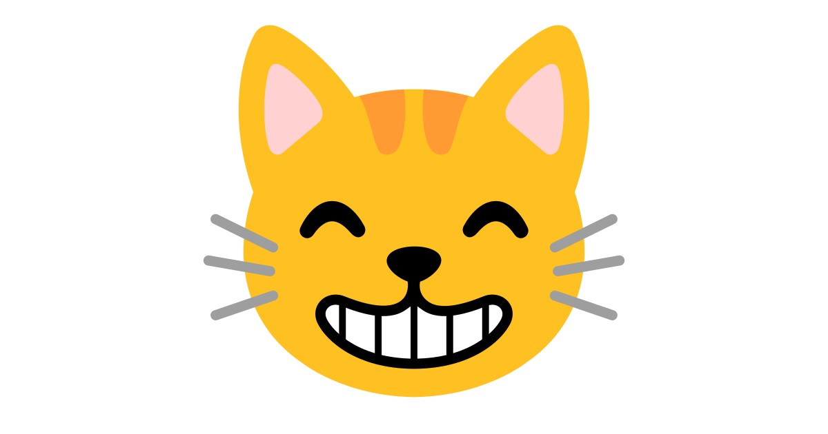 😸  Grinning Cat With Smiling Eyes