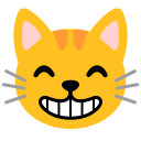 Google (Android 12L)  😸  Grinning Cat With Smiling Eyes Emoji