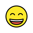 OpenMoji 13.1  😄  Grinning Face With Smiling Eyes Emoji