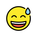 OpenMoji 13.1  😅  Grinning Face With Sweat Emoji