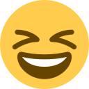 Twitter (Twemoji 14.0)  😆  Grinning Squinting Face Emoji
