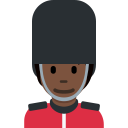 Twitter (Twemoji 14.0)  💂🏿  Guard: Dark Skin Tone Emoji