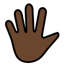 OpenMoji 13.1  🖐🏿  Hand With Fingers Splayed: Dark Skin Tone Emoji