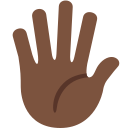 Twitter (Twemoji 14.0)  🖐🏿  Hand With Fingers Splayed: Dark Skin Tone Emoji