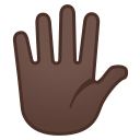 Google (Android 12L)  🖐🏿  Hand With Fingers Splayed: Dark Skin Tone Emoji