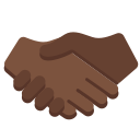 Twitter (Twemoji 14.0)  🤝🏿  Handshake: Dark Skin Tone Emoji