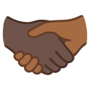 Google (Android 12L)  🫱🏿‍🫲🏾  Handshake: Dark Skin Tone, Medium-dark Skin Tone Emoji
