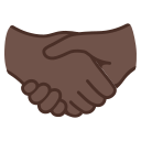 Google (Android 12L)  🤝🏿  Handshake: Dark Skin Tone Emoji
