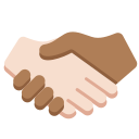 Twitter (Twemoji 14.0)  🫱🏻‍🫲🏾  Handshake: Light Skin Tone, Medium-dark Skin Tone Emoji