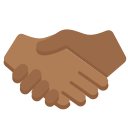 Twitter (Twemoji 14.0)  🤝🏾  Handshake: Medium-dark Skin Tone Emoji