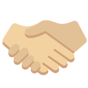 Twitter (Twemoji 14.0)  🤝🏼  Handshake: Medium-light Skin Tone Emoji